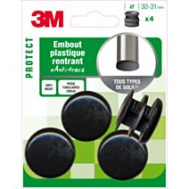 Embout plastique rond Ø30-31mm - 3M